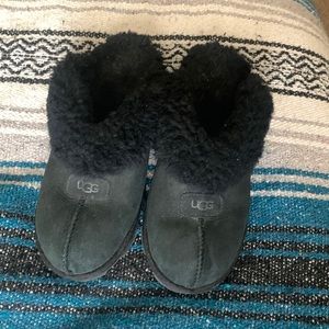 UGG Coquette Slippers Black Sheepskin 8